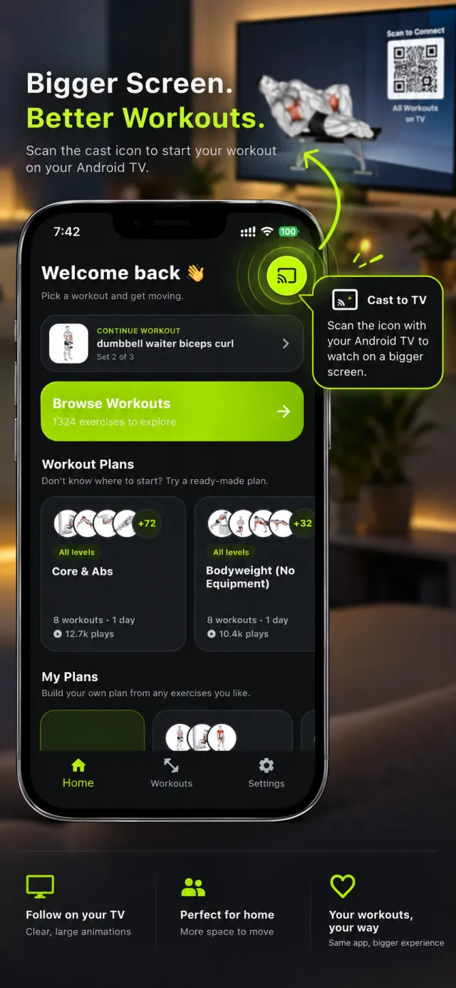 Cast to TV from the phone home screen